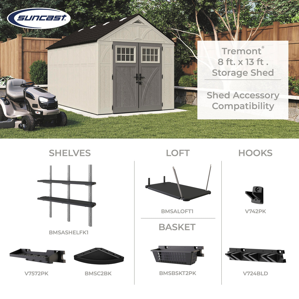 Suncast Tremont Shed 8x13